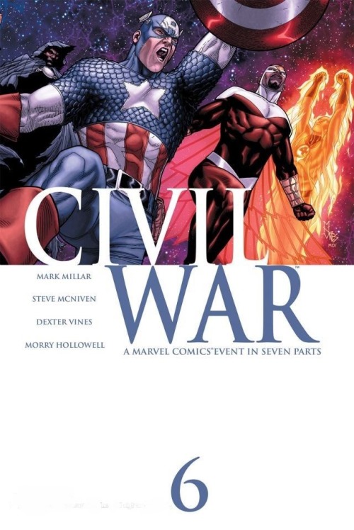 Civil War #1-7 covers by Steve McNiven, Dexter Vines and Morry Hollowell.If you want to read the e