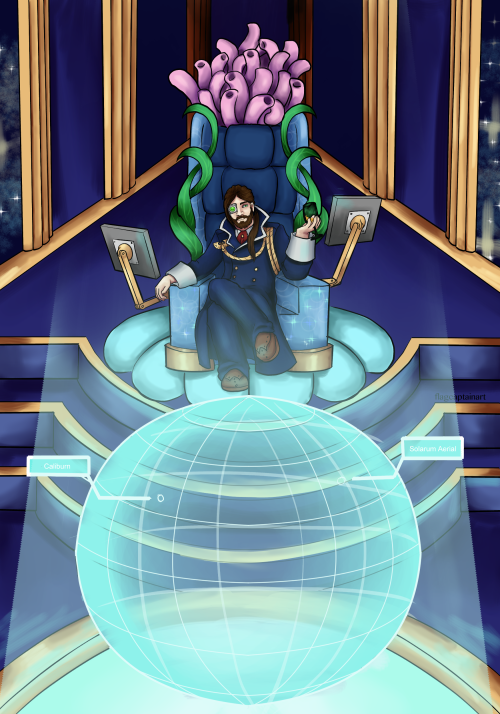 A commission for @asklordcaptaincastronova of the Rogue Trader himself and his sea themed throne.&am