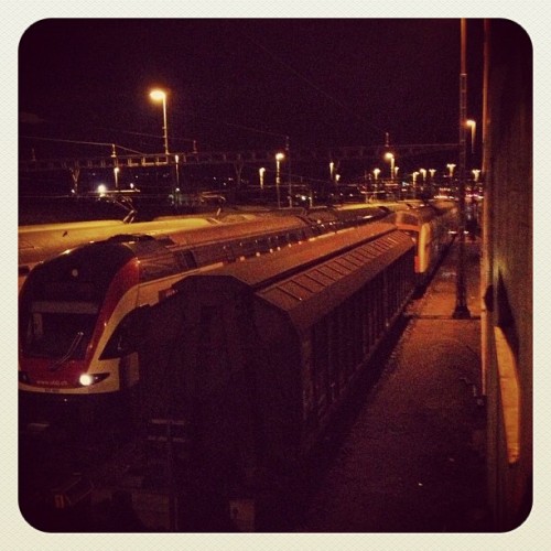 lettersfromtitan:This train is lost and parked here for the night.  Only people trains go here,