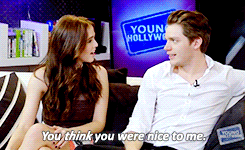 cantbringthisdown:  Zoey &amp; Dom bickering: Young Hollywood interview [x]