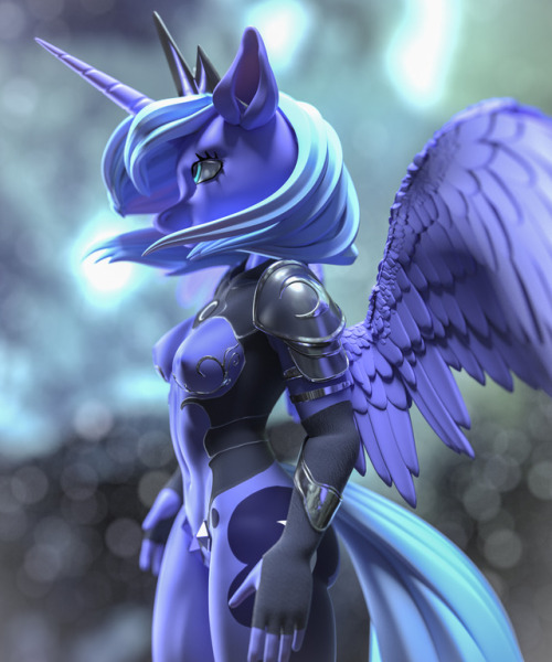 kelpiemoonknives:  Princess Luna Post 2 If you would like to commission me, please contact me: Kelpiemoonknives@gmail.com  DA  More 3D art  HERE   <3 <3 <3