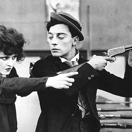 justbusterkeaton:Doughboys 1930Buster Keaton with Cliff Edwards aka Ukulele Ike. Edwards voiced Jiminy Cricket in Pinocchio (1940) he therefore sang the original recording of “When You Wish Upon a Star”. He was also the voice of one of the crows in