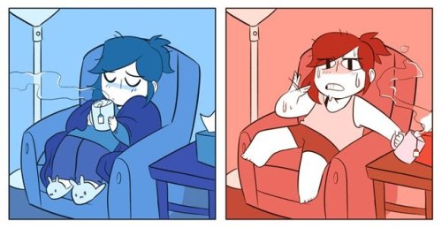 kittycole: pr1nceshawn:  Being Sick In The Summer Vs. The Winter. That me both of them
