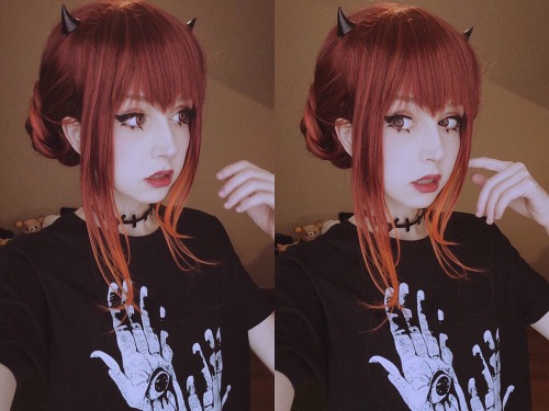 anzujaamu:  Demon Girl! Wig/Lenses/Choker