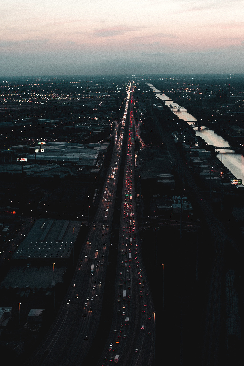 motivationsforlife:  Chicago Highway by Alina Tsvor  oct. 8, 2015 (from helicopter)