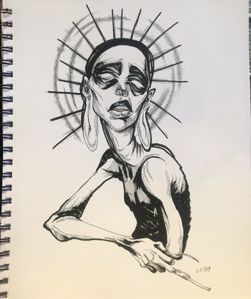 “Divinity” Pen and ink