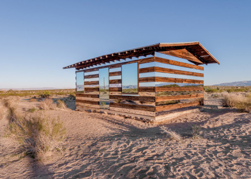 dazzfeed:dezeen:Lucid Stead installation by Phillip K Smith III makes a desert cabin appear transparent » yes