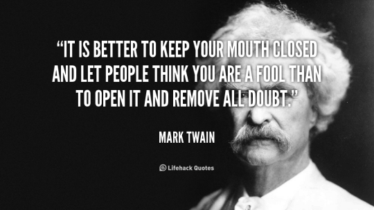 Mark Twain says it all