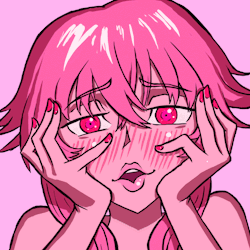 lucidlemonlove:  Yuuukiiiiii~~~Got some Yuno from Mirai Nikki for those unawares. Finished animated avatar commission for one of my Patrons!