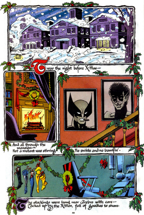 why-i-love-comics:Marvel Holiday Special - “The Night Before X-Mas” (1994)written by Karl Bollersart