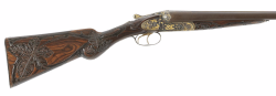 Peashooter85:  A Fine Gold Inlaid And Engraved Gastinne Renette Double Barrel Side