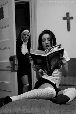 c0ry-c0nvoluted:  A naughty nun in the making.