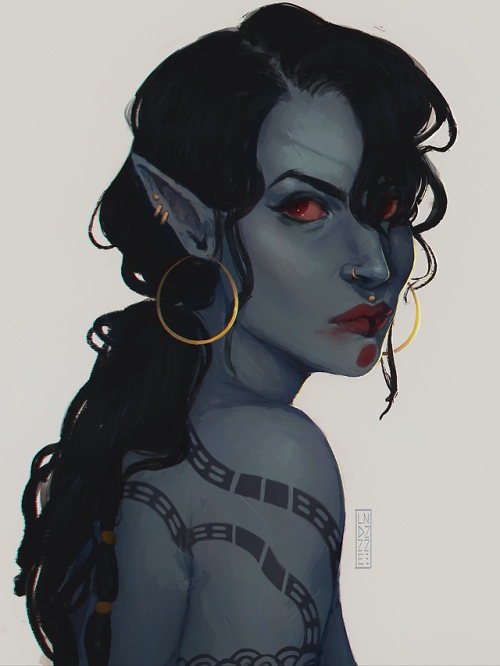 lndzzze: I feel like I haven’t drawn anything in 847 years so I painted Velnya to get back in the groove of things