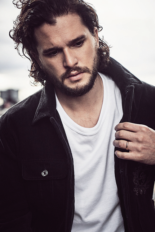 thronescastdaily:Kit Harington Photographed by Matthew Brookes for GQ Australia (January 2019)