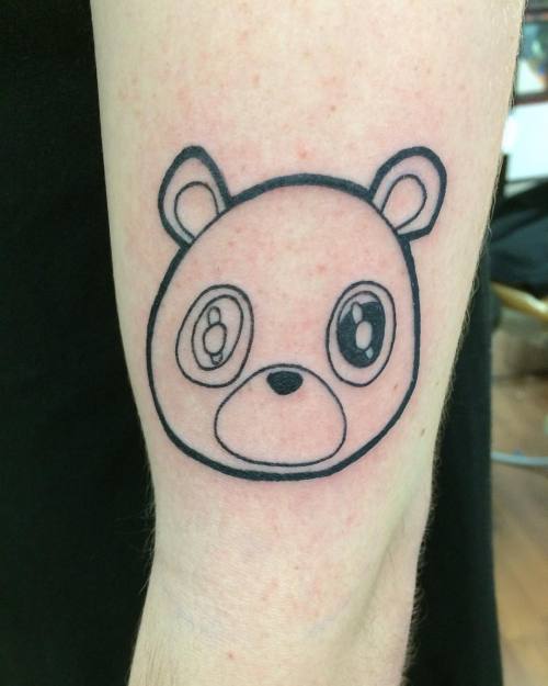 Kanye graduation bear tattoo by Nattz @nattz_tattoo Fresh and healed  pictures Location: 1st Avenue tattoo studio 177 Islip ave Islip... |  Instagram