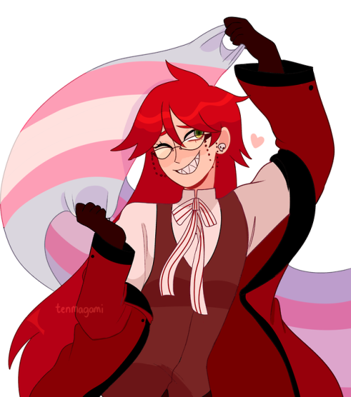 grelleswife:tenmagami:grell wishes a happy pride month to all her fellow lgbt friends! be proud! be 
