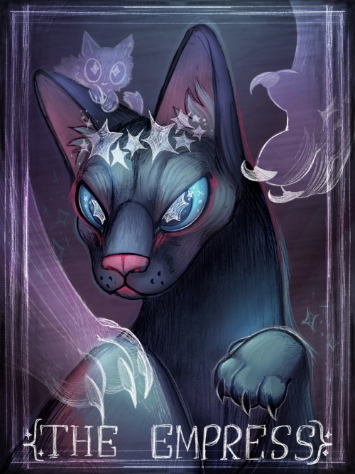 More warrior cats fanart! made a tarot card, for funsies. More like “i made an art piece 