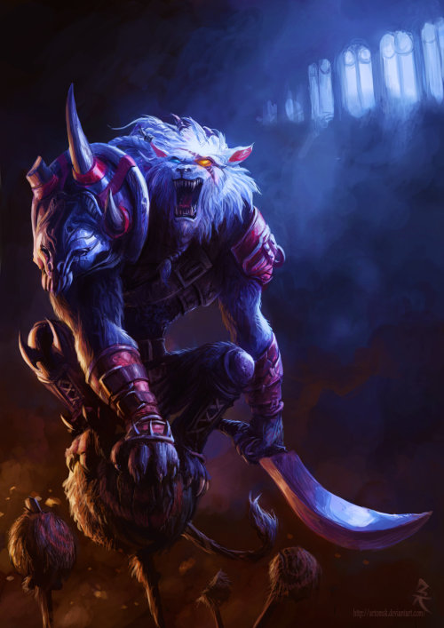 creaturesfromdreams:  Rengar, Digi-Art Throwdown (League of Legends) by ~Artomsk —-x—- More: | Games | Random | 