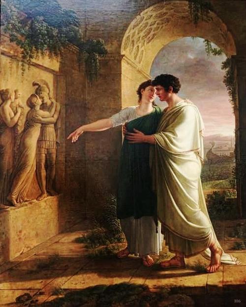 hadrian6:Brutus Farewell to Portia.  1808-09. Philipp Friedrich Hetsch. German 1758-1839. oil/c