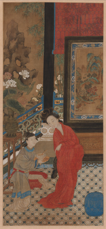 Yang Guifei Leaving the Bath, 1700s, Cleveland Museum of Art: Chinese ArtThis newly acquired paintin