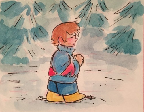 Tiny Pap Meets “giant” Frisk! :) For Friday’s Fluff! 