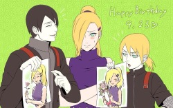 naru-news:  Happy Birthday Ino!  Drawn by