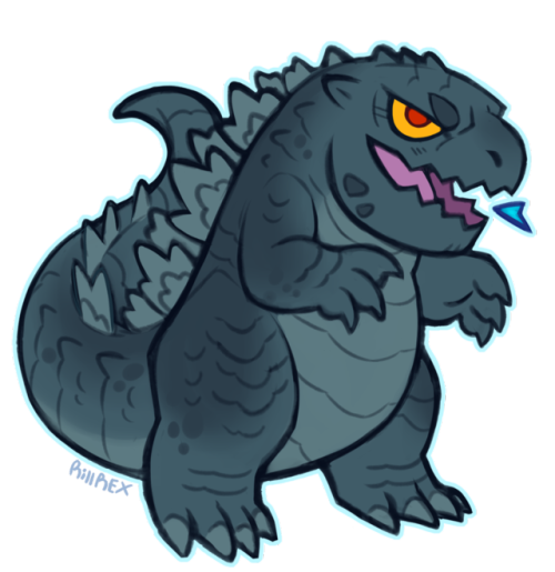 rillrex-archive:Tiny Godzilla I drew a few months ago!