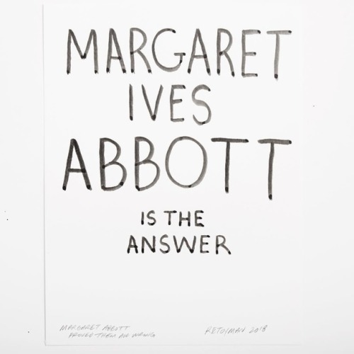 @retoyman text art. Margaret Ives Abbot Is The Answer. 9x12 ink on Bristol Paper. Trailblazing first