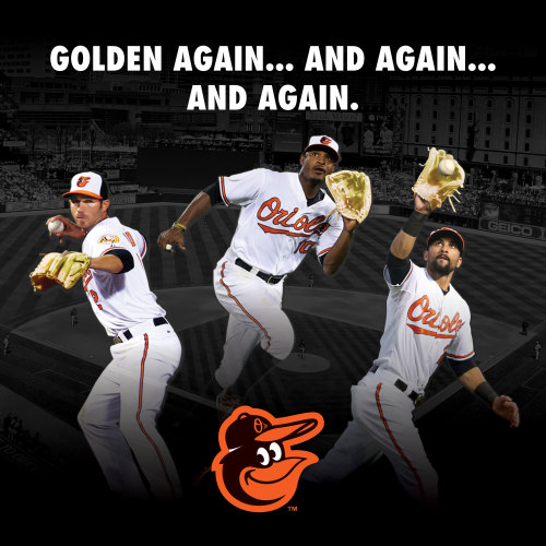 Congratulations to J.J. Hardy, Adam Jones, & Nick Markakis on their Gold Glove Awards! 