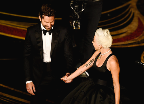 im-pikachu: Lady Gaga and Bradley Cooper performing “Shallow” onstage during the 91