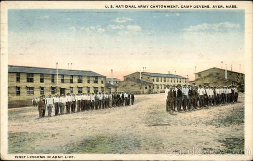 Camp Devens (Massachusetts, 1917), established on September 5thof that year as a reception centre fo