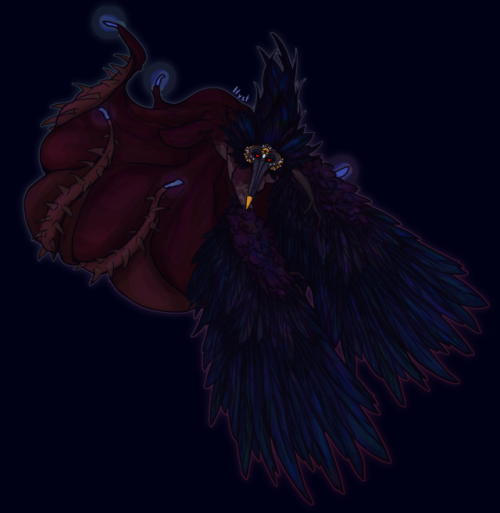 hysterical-random-things:Mermay day 17: Vampire Squid Raven QueenI should mention she’s very bigko-f