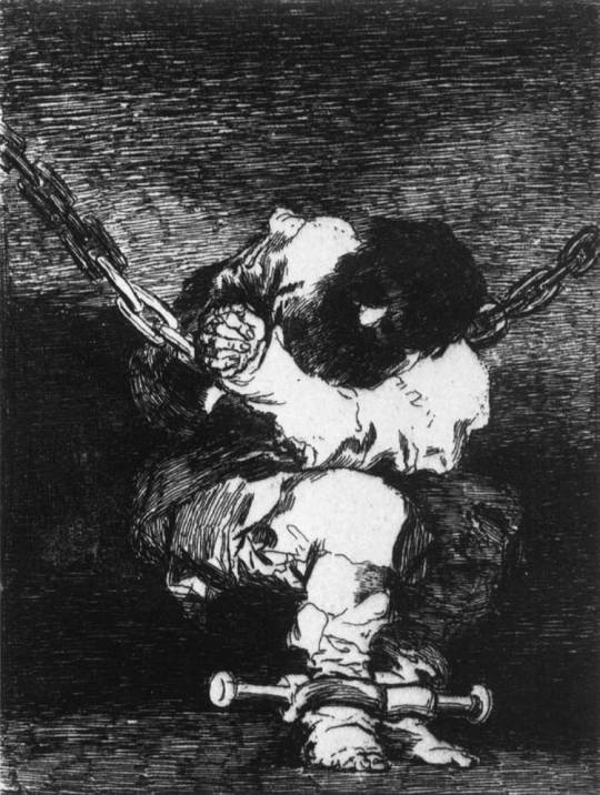 The Captivity is as Barbarous as the Crime, 1815, Francisco Goya Medium: etching,paper