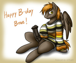 hasana-nsfw:  B-day present for Braeburned, for being an AWESOME artist and friend ^^ HAPPY BIRTHDAY BRAE!! Have a wonderful post-apocalyptic day :D!  E n j o y  HOLY COW YOU DREW HIM SO CUTE AAAAAA oh my god hasana thank you so much &lt;333