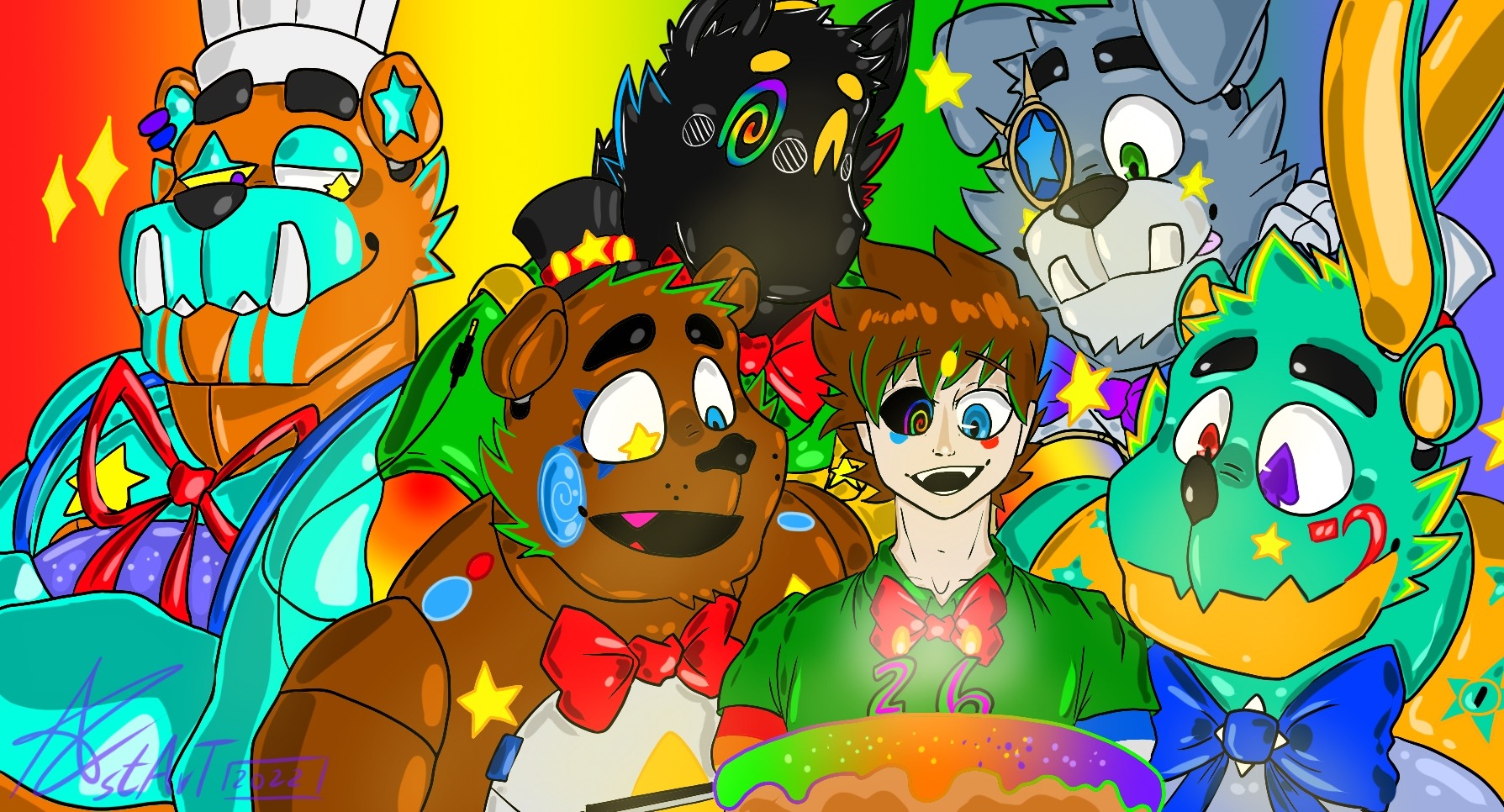 Fnaf Characters Challenge themed Welcome Home 🏠🌈 [My arts] :  r/fivenightsatfreddys