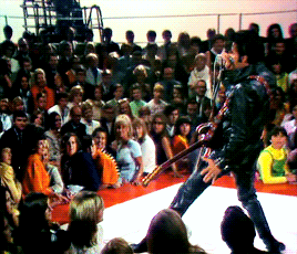 allaboutcilla:  simplyelvis:  ‘68 Comeback Special.  Priscilla Presley seated with the audience watching Elvis perform at his Comeback Special first recorded on June 27 then aired on NBC on December 3, 1968, Los Angeles, CA.
