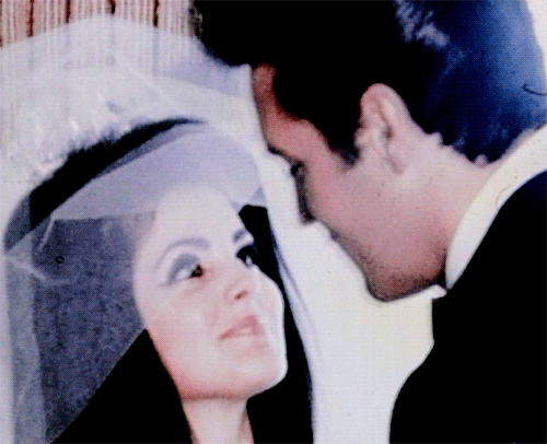 ladypresley:  Elvis and Priscilla Presley at the Aladdin Hotel in Las Vegas, NV,