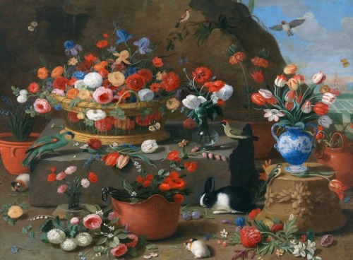 Bodegón de flores - Jan van Kessel el Vieho - c.1633-1666 - via Museo del Prado