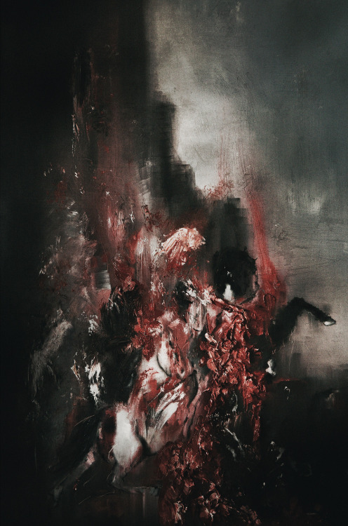 ex0skeletal-undead:Devoured by Horses // Red Wedding // PhantomOils byKim JakobssonThis artist on Fa