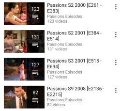 grimelords:  great news everyone, all 2554 episodes of Passions are on youtube 