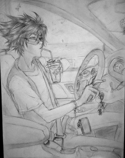 kingdomsaurushearts:  kingdomsaurushearts: It feels nice to get around to drawing!!!  Been super stressed with work haha. And nothing cheers me up better than Vani! Doin… Stuff…  like driving and drinking a smoothie  Craving a jamba juice way bad