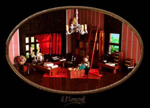 legocentrism: H.P. Lovecraft’s Study by Thorsten Bonsch Beautiful!Although I don&rsquo;t u