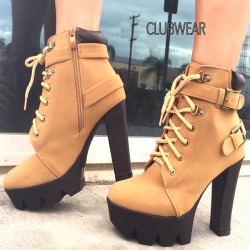 ideservenewshoesblog:  Camel Lace Up Platform