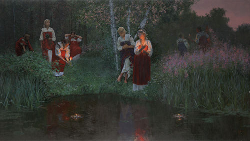 puszcza:Simon Kozhin, Ivan Kupala. Fortunetelling on the wreaths