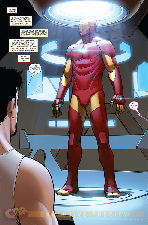 brianmichaelbendis: PREVIEW: INVINCIBLE IRON MAN #1 A few thoughts…Look at davidmarquez and j