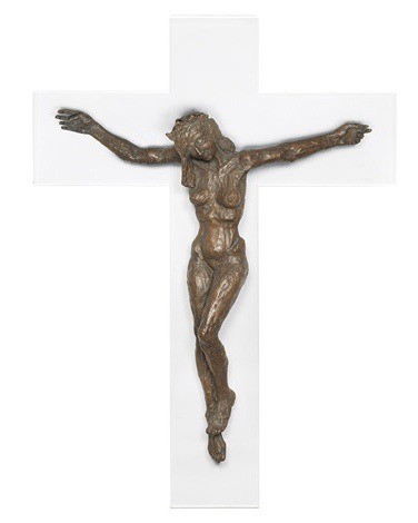 thegreatwound:Christa (1974) by Edwina Sandys • Woman Crucified￼ (1913) by Frantisek