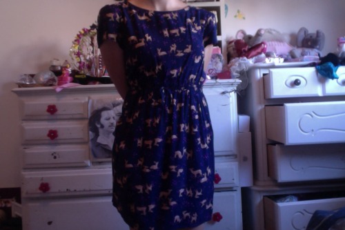 psychedelic-novoselic:  so idk i got a new dress from target that has lil deer all over it