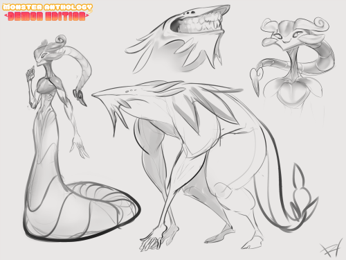 derekhetrickart:Been trying to sketch out ideas for the Monster Anthology because I dunno what I’m d