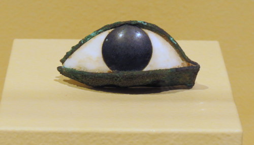 barnsburntdownnow:Eye from a mask or statueEgyptian, ca. 1539-1075 BCEAlabaster, basalt, and bronzeF