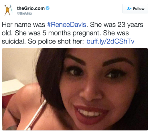 the-movemnt:Renee Davis, pregnant mother on Muckleshoot tribal land, was fatally shot by police King